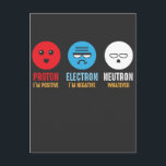 Science Chemie Pun Proton Electron Neutron Postkarte<br><div class="desc">Die Ideale Chemie Pun Geschenk für Wissenschaftler und Chemiker. Ein Atom Design,  wenn man Proton,  Neutron und Electron mag.</div>