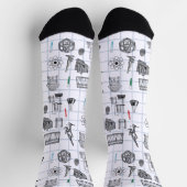 Science Chemistry Scientist Pattern Socken (Oben)
