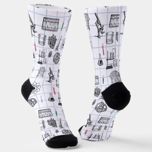 Science Chemistry Scientist Pattern Socken (Gewinkelt)