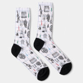 Science Chemistry Scientist Pattern Socken (Rechts)