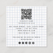 Science Chemistry Scientist QR Code Social Media Quadratische Visitenkarte (Rückseite)