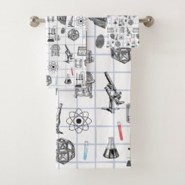 Science Chemistry Scientistry Pattern Badhandtuch Set