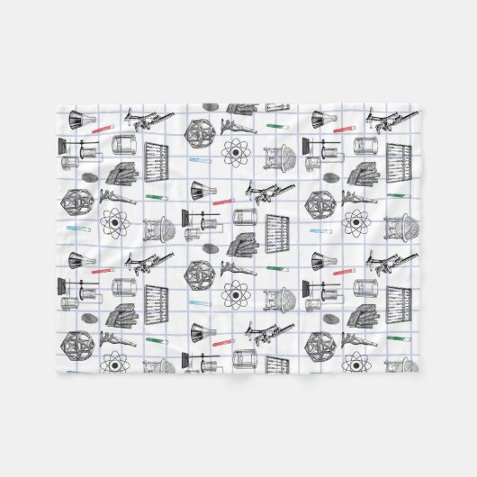 Science Chemistry Scientistry Pattern Fleecedecke (Vorderseite (Horizontal))