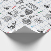 Science Chemistry Scientistry Pattern Geschenkpapier (Ecke)