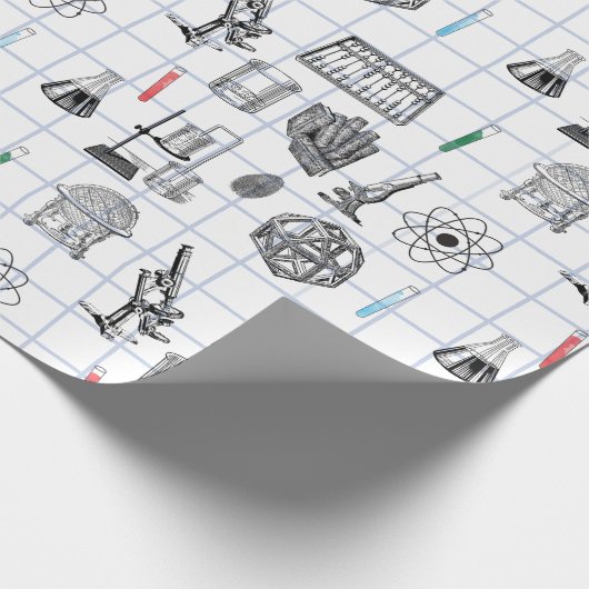 Science Chemistry Scientistry Pattern Geschenkpapier (Ecke)