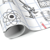 Science Chemistry Scientistry Pattern Geschenkpapier (Rolleneckpunkt)