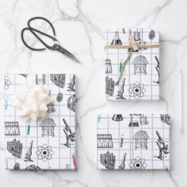 Science Chemistry Scientistry Pattern Geschenkpapier Set