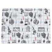 Science Chemistry Scientistry Pattern Große Geschenktüte (Vorderseite)