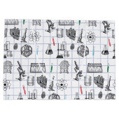 Science Chemistry Scientistry Pattern Große Geschenktüte (Rückseite)