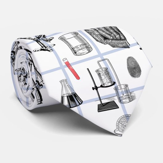 Science Chemistry Scientistry Pattern Krawatte (Gerollt)