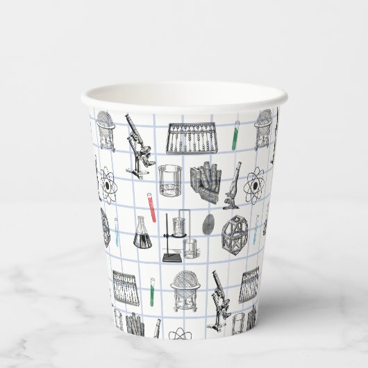 Science Chemistry Scientistry Pattern Pappbecher (Rückseite)