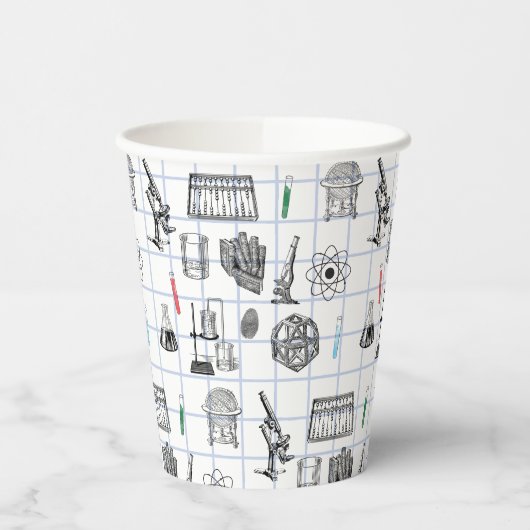 Science Chemistry Scientistry Pattern Pappbecher (Links)