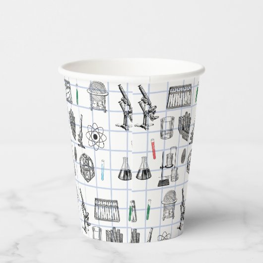 Science Chemistry Scientistry Pattern Pappbecher (Rechts)