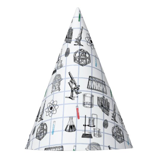 Science Chemistry Scientistry Pattern Partyhütchen (Vorderseite)