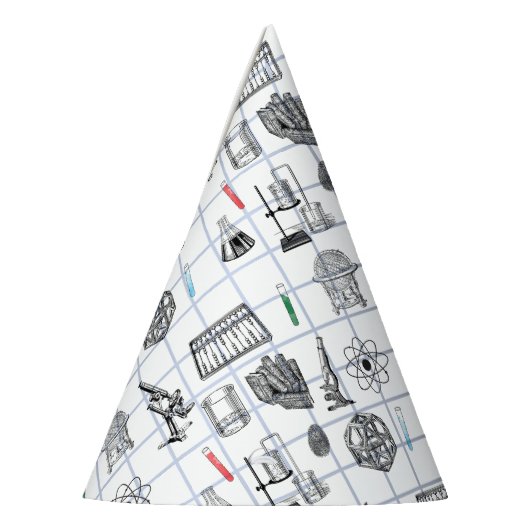 Science Chemistry Scientistry Pattern Partyhütchen (Links)