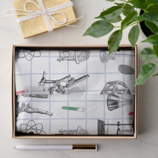 Science Chemistry Scientistry Pattern Seidenpapier (Geschenk)