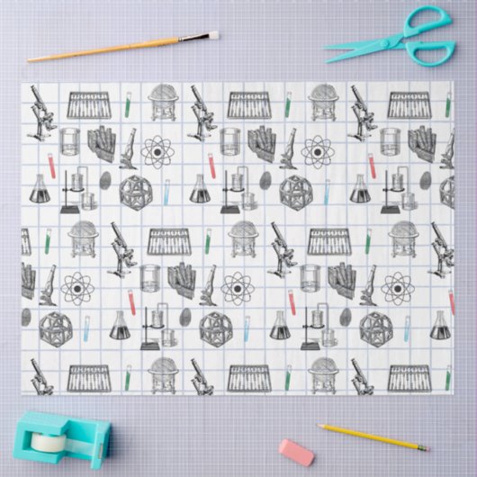 Science Chemistry Scientistry Pattern Seidenpapier (Basteln)