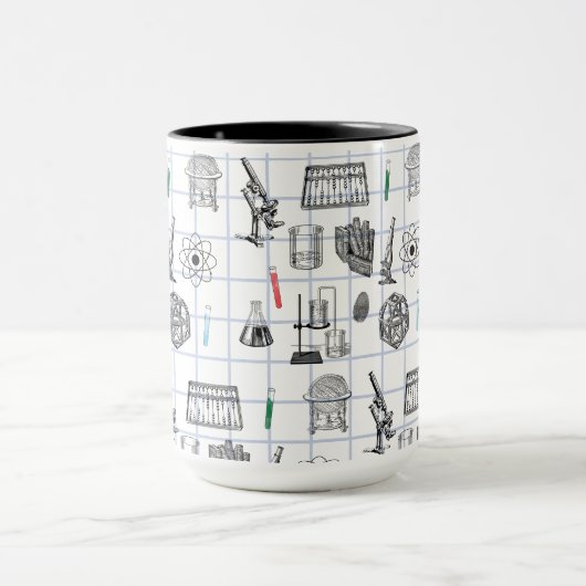 Science Chemistry Scientistry Pattern Tasse (Zentrum)