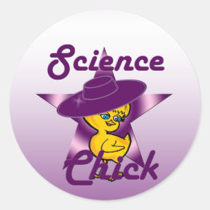 Science Chick #9 Runder Aufkleber