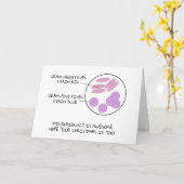 Science Christmas Microbiology Gram Stain Geem Lab Karte (Gelbe Blume)