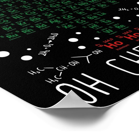 Science Christmas Tree Chemistry Funny Chemist Poster (Ecke)