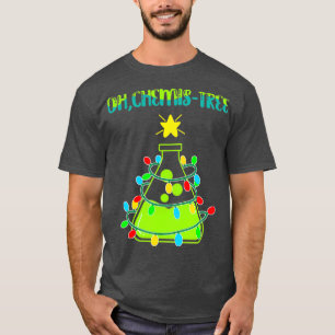 Science Christmas Tree Pun Oh Chemistree Funny T-Shirt