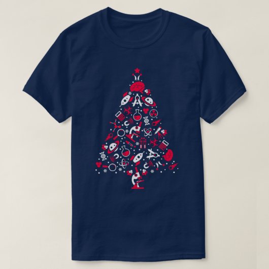 Science Christmas Tree T-Shirt (Design vorne)