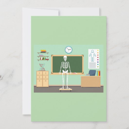 Science Class Skeleton Einladung (Vorderseite)