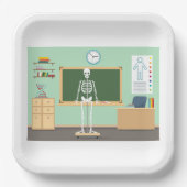 Science Class Skeleton Pappteller (Vorderseite)