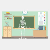 Science Class Skeleton Rechteckiger Aufkleber (Vorderseite)