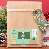 Science Class Skeleton Rechteckiger Aufkleber