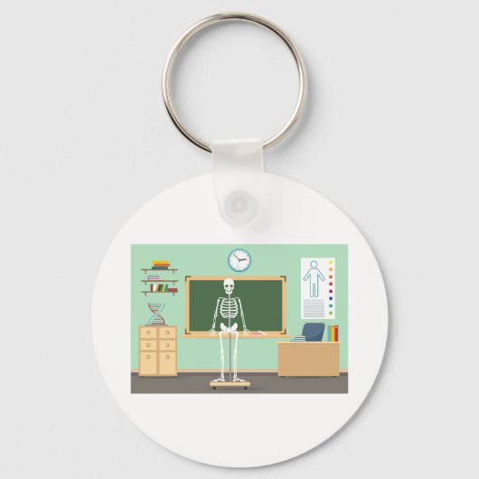 Science Class Skeleton Schlüsselanhänger (Vorderseite)