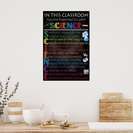 Science Classroom Rules Poster (Küche)