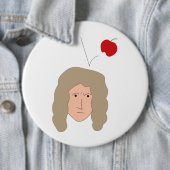 Science Club Physics Humor Isaac Newton Apple Button (Beispiel)