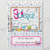Science Custom Binder Cover | Editierbares Design Flyer (Vorne)