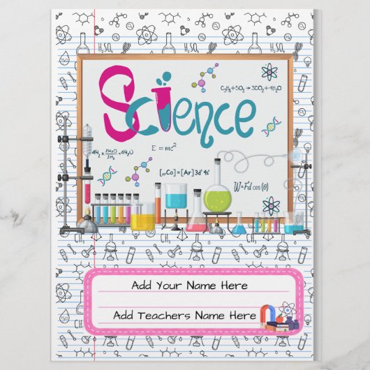 Science Custom Binder Cover | Editierbares Design Flyer (Vorne)