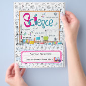 Science Custom Binder Cover | Editierbares Design Flyer (Hand)