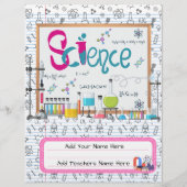 Science Custom Binder Cover | Editierbares Design Flyer (Vorne)
