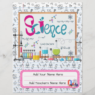 Science Custom Binder Cover Editierbares Design Flyer
