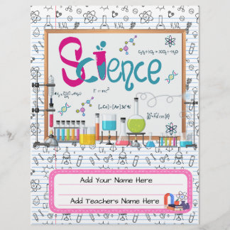 Science Custom Binder Cover | Editierbares Design Flyer
