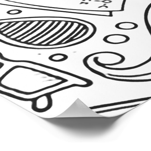 Science Custom Monogram - Delta Symbol Poster (Ecke)