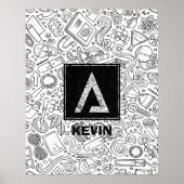 Science Custom Monogram - Delta Symbol Poster (Vorne)