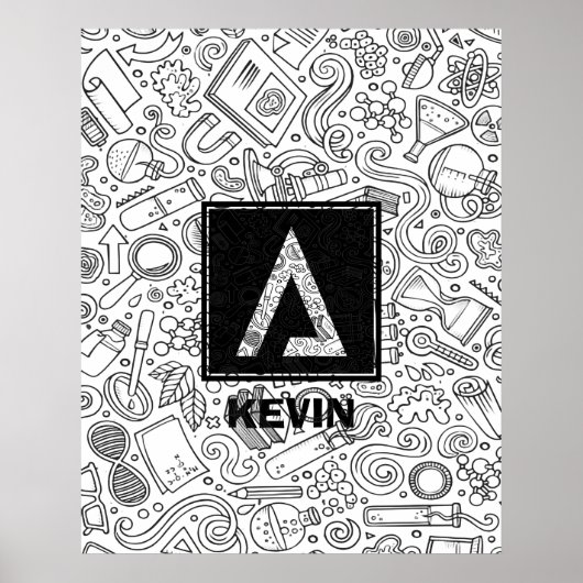 Science Custom Monogram - Delta Symbol Poster (Vorne)