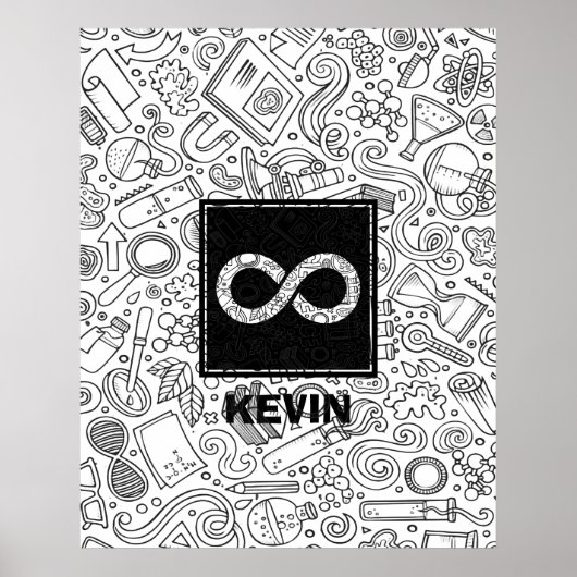 Science Custom Monogram - Infinity Symbol Poster (Vorne)