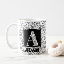 Science Custom Monogram - Letter A Coffee Tasse