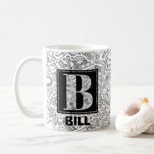 Science Custom Monogram - Letter B Coffee Tasse