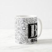 Science Custom Monogram - Letter B Coffee Tasse (VorderseiteRechts)