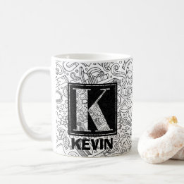 Science Custom Monogram - Letter K Coffee Tasse