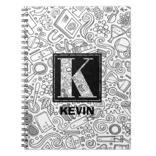 Science Custom Monogram - Letter K Notebook Notizblock