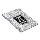 Science Custom Monogram - Pi Symbol Notebook Notizblock (Rechte Seite)